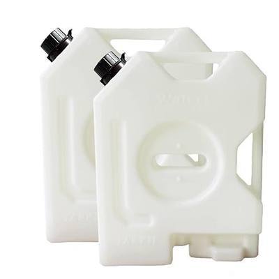 2-Gallon Water Container, White Water Can for Vehicles, Portable Water Tank (2 pcs)