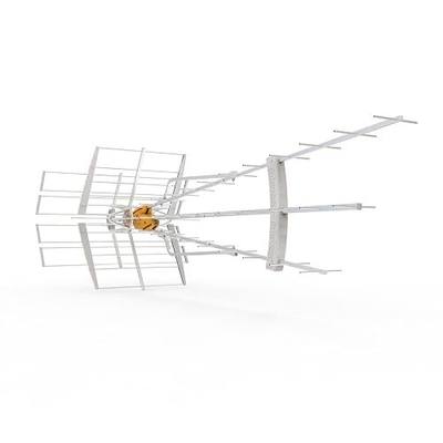 Televes DAT BOSS Mix LR 149884 HDTV Antenna – Long Range High VHF/UHF Reception with Built-in TForce Amplifier, FM & LTE/4G/5G Filtering, Up to 100 mi Range, Power Supply Included - Made in Spain