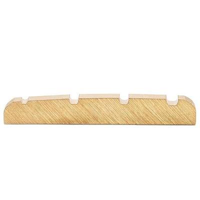 Musiclily Basic 42mm Pre-Slotted Electric Bass Brass Nut for 4-String Precision Jazz Bass, 42x3.5x6mm