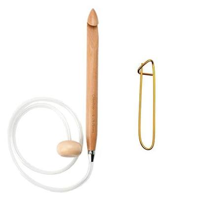 ChiaoGoo Bamboo Flexible Tunisian Crochet Hook 24-in., Size US S (19mm)