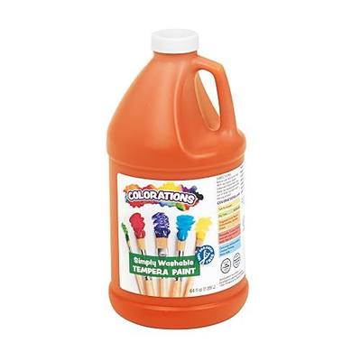Colorations Paraben-Free Simply Washable Orange Tempera Paint for Kids | Ages 3+, PreK+, 1/2 Gallon Size, Vibrant Orange, Non-Toxic & Made in the USA