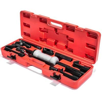 XtremepowerUS 13-Piece Automotive Dent Puller Slide Hammer Kit, 10 lb Heavy-Duty Auto Body Dent Remover Repair Tool Set with Drop-Forged Steel Attachments and Carrying Storage Case