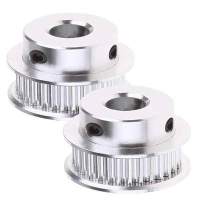 2PCS GT2 Timing Belt Pulley 40 Teeth Bore 8mm Synchronous Wheel | Aluminum Alloy Timing Pulley 3D Printer Parts for 6mm Width Timing Belt