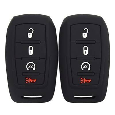 Zorratin Silicone Remote Key Fob Cover Case Protector for Ram 1500 2500 3500 2019 2020 2021 2022 2023 2024 2025 4 Buttons