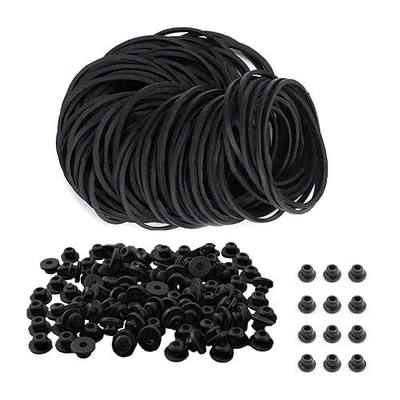 Rubber Bands and Grommets Nipples 400pcs - Usiriy 200pcs Grommet Nipples and 200pcs Rubber Bands Elastic Rubber Loops Grommets Machine Parts Supplies for Artists and Beginners