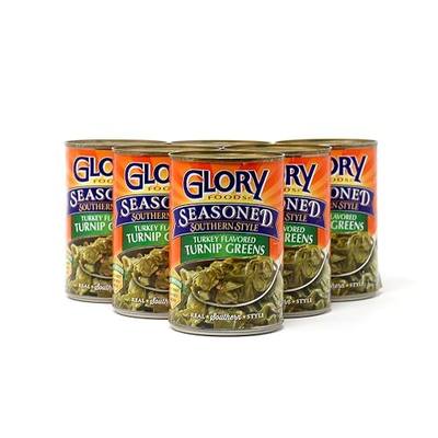 Glory Smoked Turkey Flavored Turnip Greens, 14.5 Oz, Pack of 6