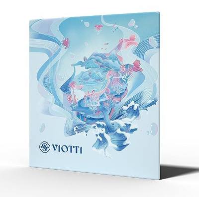 Viotti Violin Strings 4/4 Full Set | Medium Tension Synthetic-Core Strings with Gold E String for Brilliance, Power & Projection, Silver Wound D & G Strings, and Aluminum Wound A String