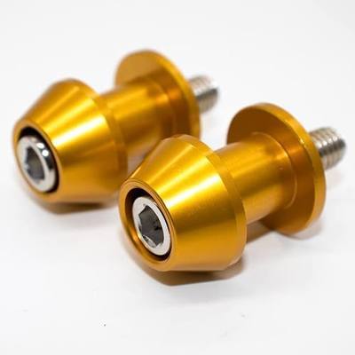 Motorcycles Swing Arm Sliders, 8mm CNC Aluminium Alloy Swingarm Bobbins Spool Sliders Stand Screw For Honda CBR 600 954 RR Suzuki GSXR Triumph Scrambler 1200XC 1200XE (yellow)