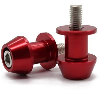 M8 Motorcycles Swing Arm Sliders Universal 8mm Swingarm Screw Stand Bobbins For Honda F2 F3 F4 F4i CBR600RR CBR954RR CBR1000RR Suzuki GSXR 600 750 1000 K1 K2 K3 K4 K5 K6 K7 K8 K9 K10 GSXS750 (RED)