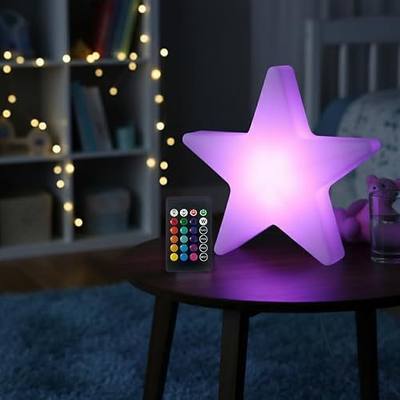 LED Star Sign Night Light with Remote, 12 inch Rechargeable Mood Lamp