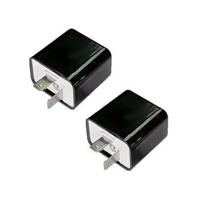 LUPING 12V 2PCS Adjustable 2 Pin Prong Flasher Replacement Compatible with LED Electronic Flasher Relay for Motorcycles and Cars Turn Signal Hyper Flash Relay