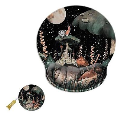 Ergonomic Mouse Pad with Wrist Rest Support,Moon and Stars,Non-Slip Rubber Base Wrist Rest Pad for Home Office Laptop Easy Typing & Pain Relief