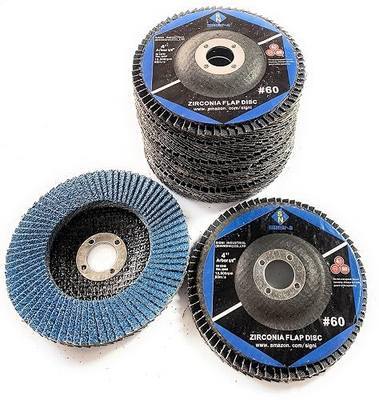 SIGNI 4" x 5/8" Premium Zirconia Flap Discs T27 10-Pack (Grit 60#)