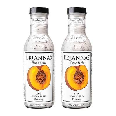 BRIANNAS - Home Style Rich Poppy Seed Dressing – Fine Salad Dressing made with Premium Ingredients - Gluten Free, Kosher, & Vegan Dressing - 12 oz. Bottles - 2 Pack