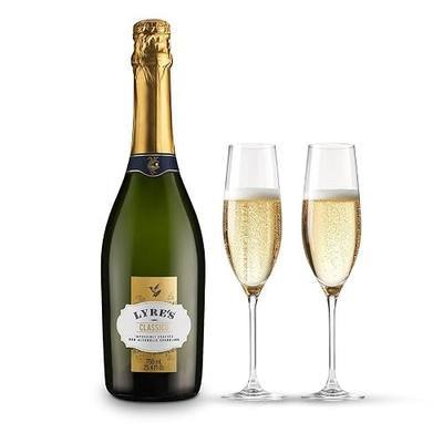 Lyre's Classico Grande Non Alcoholic Sparkling Wine, Award-Winning Zero Alcohol Wine with Only 1.1g Sugar per Fl Oz and 27 Calories per serve (25.4 Fl Oz)
