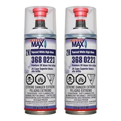SprayMax 3680223 High Gloss White 2K DTM Topcoat Aerosol 11.7 oz (2 Pack)