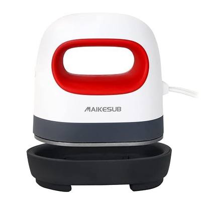 Mini Heat Press for Tshirts Hats Shoes Portable | Red mini heat press, easy for Tshirts/shoes/hats, HTV vinyl projects, portable