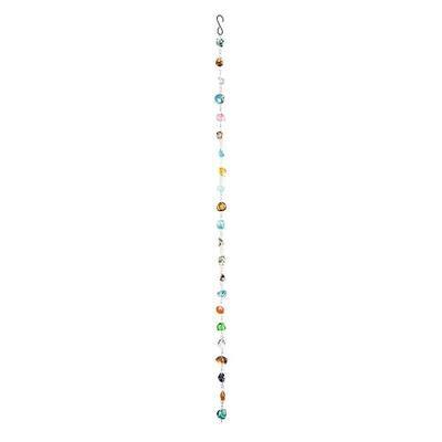 Evergreen Garden 6 Feet Long Colorful Glass and Metal Rain Chains for Gutters | Rain Catcher Chain Replacement Downspout | Decorative Rain Chains for Outside Garden Balcony Porch