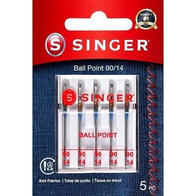 SINGER Ball Point Sewing Machine Needles, Size 90/14-5 Count
