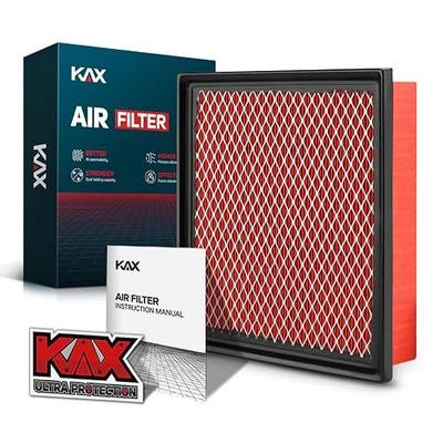 KAX Premium Engine Air Filter, CA10755 Replacement for Toyota Camry, Highlander, Sienna, Avalon, ES350, NX200T, NX300, RX350, RX350L, Durango, Grand Cherokee, 200% Longer Life