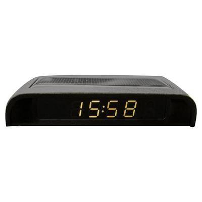 Kakalote Solar Powered LCD Car Clock, Stick-On Luminous Dashboard Clock with Adjustable Brightness, Date, Temperature Display