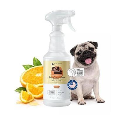 kin+kind Pet Urine Cleaner for Dogs & Cats, Hardwood Floor Cleaner, Stain & Odor Remover, Helps Stop Re-Marking, Citrus, 32 fl oz