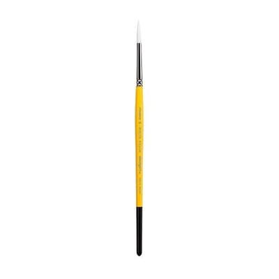 KINGART Premium White Nylon 7950-6 Gold Grip Round Artist Brushes, Synthetic Nylon Hair, Acrylic & All Media, Face Painting, Body Art, Fabric, Ceramics, Glass, Wood etc. Size 6
