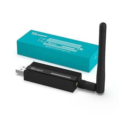 SONOFF Zigbee 3.0 USB Dongle Plus Gateway, Universal Zigbee USB Gateway with Antenna for Home Assistant, IoBroker, Wireless Zigbee 3.0 USB Adapter(1 Pack)