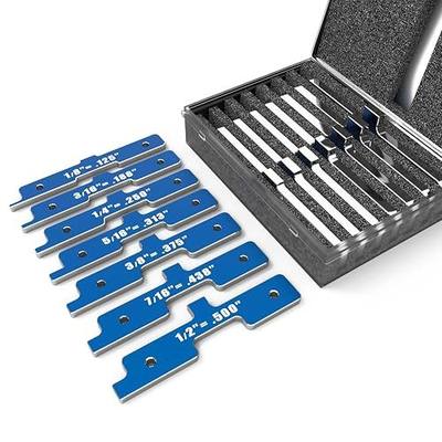 Setup Block Height Gauge Set - Precision Aluminum Router Table Set Up Bars - 7 Pcs Table Saw Accessories Miter Gauge Woodworking Tools - Gift Choice for Carpenter, Construction, DIY Handyman