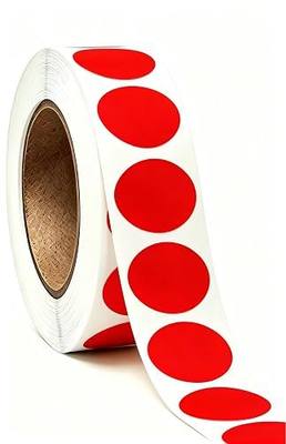 SHYGO® Red Color Coding Labels, 1000 Count 1 Inch Round Color Dot Stickers, 2 Rolls of 500 Blank Adhesive Circle Labels for Inventory Organization, Classroom, Office and Home Storage
