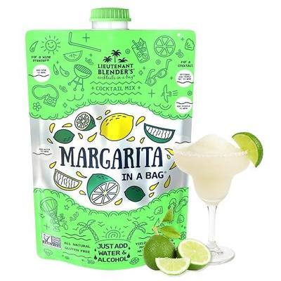 Lt. Blender's Margarita in a Bag - Margarita Mix - Each Bag Makes 1/2 Gallon of Frozen Margaritas – Non-GMO Cocktail Mix - No Margarita Machine Needed – Add Liquor, Wine or as a Mocktails (Pack of 1)