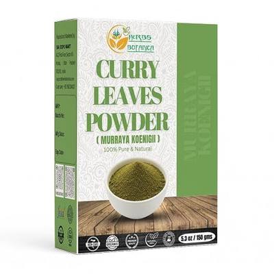 Curry Leaf Powder 100% Natural Grown Dried 5.3 oz | Promotes Hair Growth Formulation | Strong Hair | Hair Volume | Thicker Hair No Chemical by Herbs Botanica