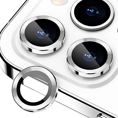 Xfilm for iPhone 14 Pro/14 Pro Max Camera Lens Protector Cover, Silver