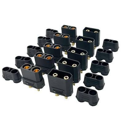 5Pair Black Amass XT90 XT-90 Male Female Bullet Connectors Power Plug with Heat Shrink for RC Lipo Battery Motor