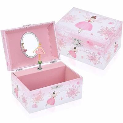 Girl's Gift Music Box with Spinning Ballerina,Fairy Design Musical Jewelry Box for Kids Jewel Storage,Toys for Girls