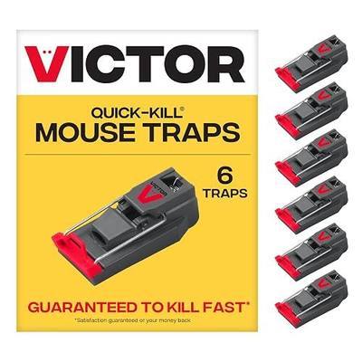Victor Quick-Kill Mouse Traps, 6-Pack | Easy Set Reusable Snap Traps, Precision Strike Technology, Indoor Mice Control, Pest Management and Rodent Elimination