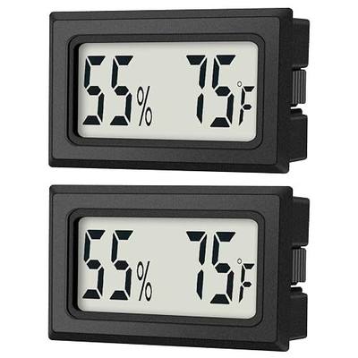 Mini Digital Thermometer 2-Pack Hygrometer Indoor Humidity Monitor Temperature Humidity Gauge Meter with Fahrenheit (℉) for Greenhouse, Garden, Cellar, Closet Etc by DWEPTU