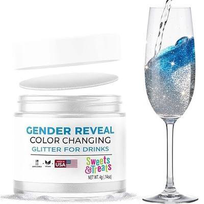 Boy Gender Reveal Decorations Edible Glitter for Drinks, Magical Gender Reveal Popper Ideas, Surprise Its a Baby Boy Gender Reveal Sprinkles as Drink Glitter or Brew Glitter, Baby Reveal - Blue Edible Glitter