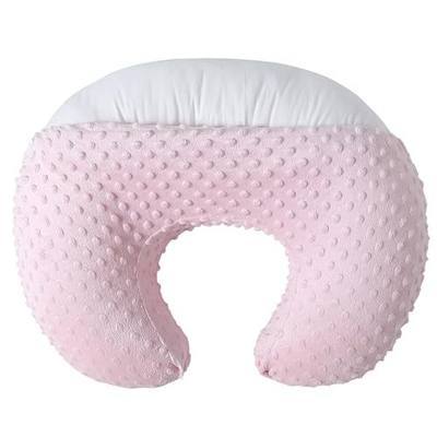 Nursing Pillow and Positioner Breastfeeding and Bottle Feeding | Propping Baby, Tummy Time, Sitting Support for Baby Boy and Baby Girl, with Removable Dots Cover (Blushing Bride)