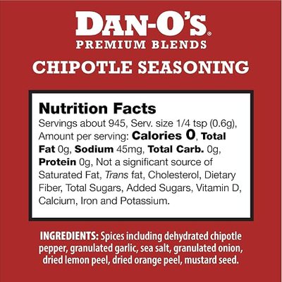 Dan-O's Seasoning Chipotle | Large Bottle | 1 Pack (20 oz)