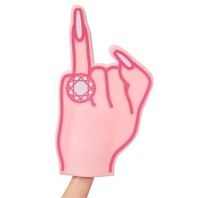 xo, Fetti Bachelorette Party Gift Decoration XL 18" Engaged Foam Ring Finger | Bride To Be, Bridesmaid Favors, Bridal Shower, Engagement Party