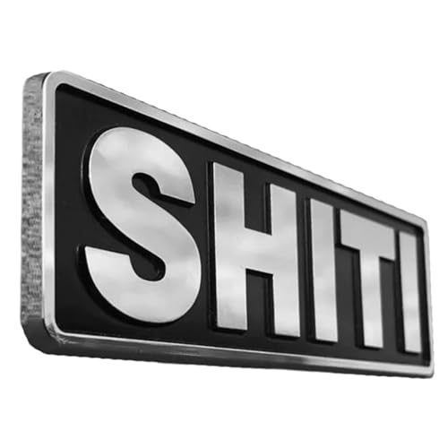 SHITI Coolers Brand Plate Sticker for Cooler, Car, Gifts, Funny Chrome Adhesive Decal for Adults