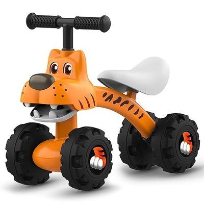 YGJT Baby Balance Bike for 1 Year Old Boy and Girl, Indoor Outdoor Non-Pedal Baby Walker Toys for 10-36 Months Toddlers, Silent Wheels, 1st Birthday Gift, Kids First Bike Tiger