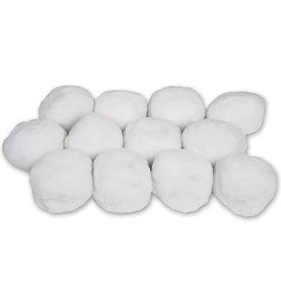 S&S Worldwide Puff Snow Ball, 4" Diameter, White, Pack of 12
