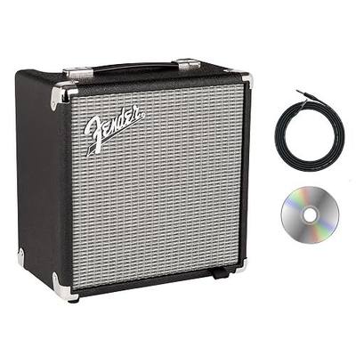 Fender Rumble 15 Bass Guitar Combo Amplifier Bundle with Instrument Cable and Austin Bazaar Instructional DVD