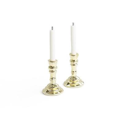 Odoria 1/12 Miniature Candle Holder Candlestick 2Pcs Dollhouse Accessories, Gold