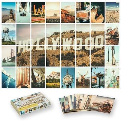 Tiltur Sunny California Photo Wall Collage Kit for Wall Aesthetic - Set of 50 Boho Wall Decor Photo Prints 4x6 Inches - Aesthetic Room Decor for Teen Girls and Boys (Set of 50)