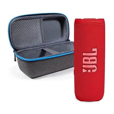 JBL Flip 6 (Red) + Bundle with divvi! Protective Hardshell Case