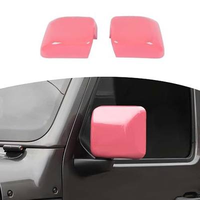RT-TCZ for Jeep JL Side Mirror Cover Trim Pink for Jeep Wrangler JL JLU 2018-Present for Gladiator JT 2020-Present Pink Exterior Accessories 2pcs