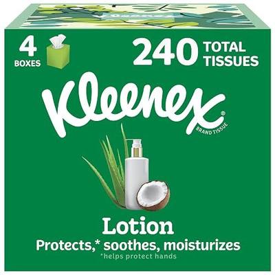 Kleenex Lotion Facial Tissues, 4 Cube Boxes, 60 Tissues per Box